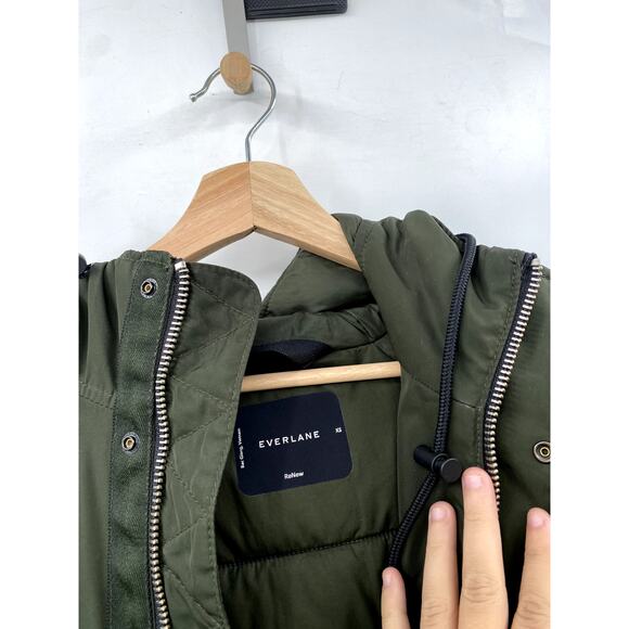 Everlane renew green long parka coat - Picture 3 of 4